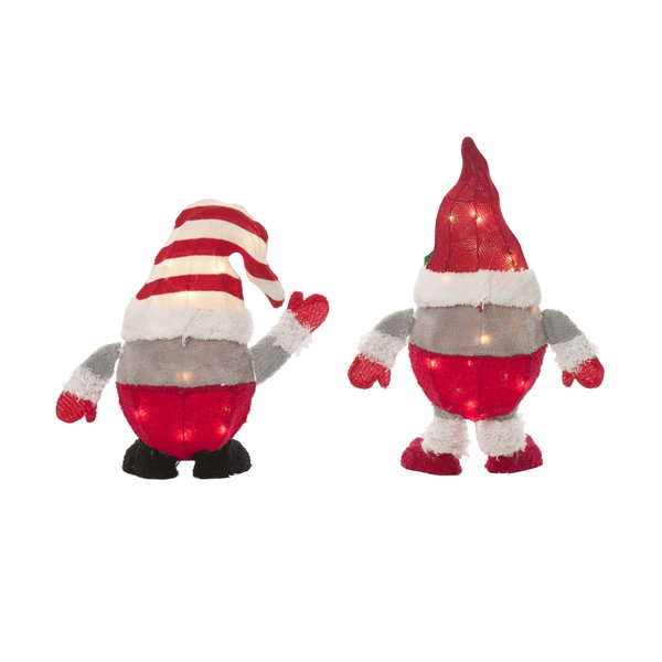 The Holiday Aisle® Plush Gnomes Lighted Display & Reviews Wayfair